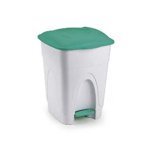 LIXEIRA  30L INJEPLASTE PED BRANCA 191